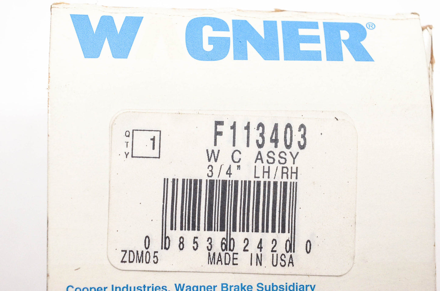 Wagner F113403, 120533 Wheel Cylinder Assembly NOS