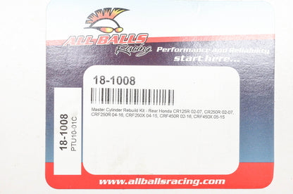 All Balls 18-1008 Master Cylinder Rebuild Kit NOS