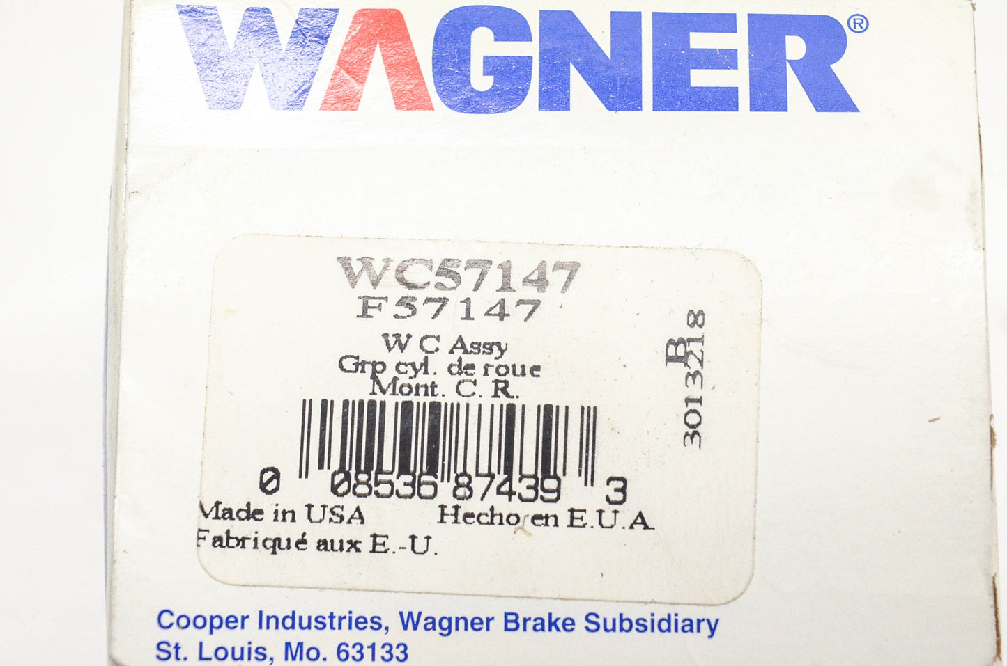 Wagner WC57147, F57147 Wheel Cylinder Assembly NOS