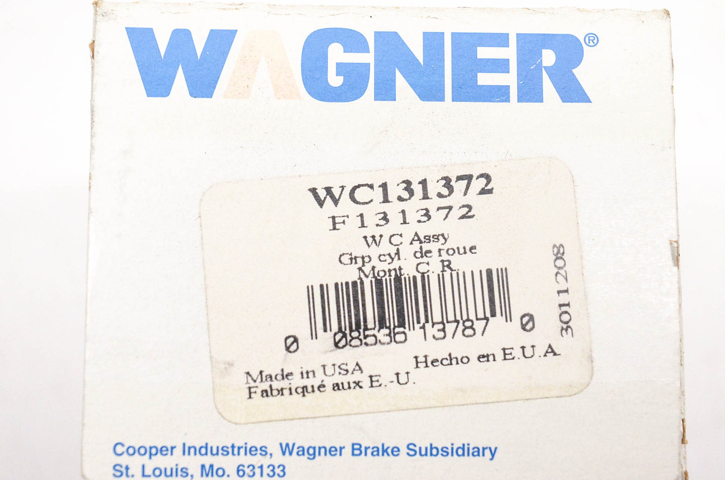 Wagner WC131372, F131372, 131466 Wheel Cylinder Assembly NOS