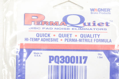 Wagner PQ300117 Perma Quiet Disc Brake Shim Kit NOS