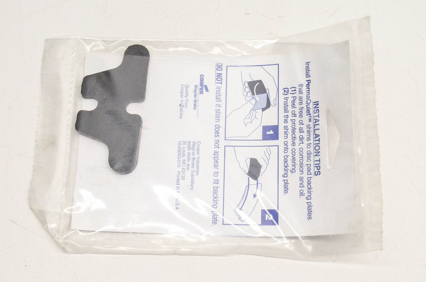 Wagner PQ300119 Perma Quiet Disc Brake Shim Kit NOS