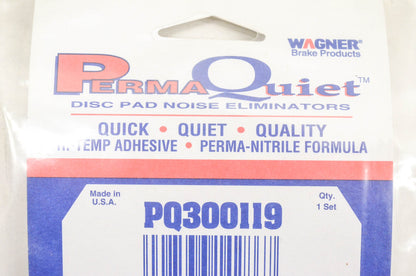 Wagner PQ300119 Perma Quiet Disc Brake Shim Kit NOS