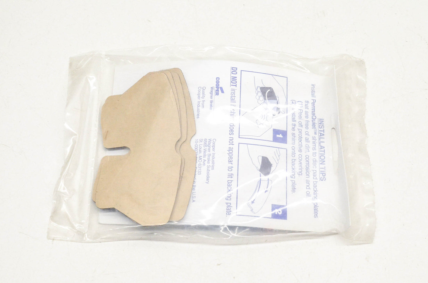 Wagner PQ300124 Perma Quiet Disc Brake Shim Kit NOS