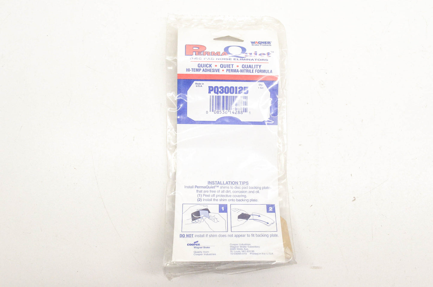 Wagner PQ300125 Perma Quiet Disc Brake Shim Kit NOS