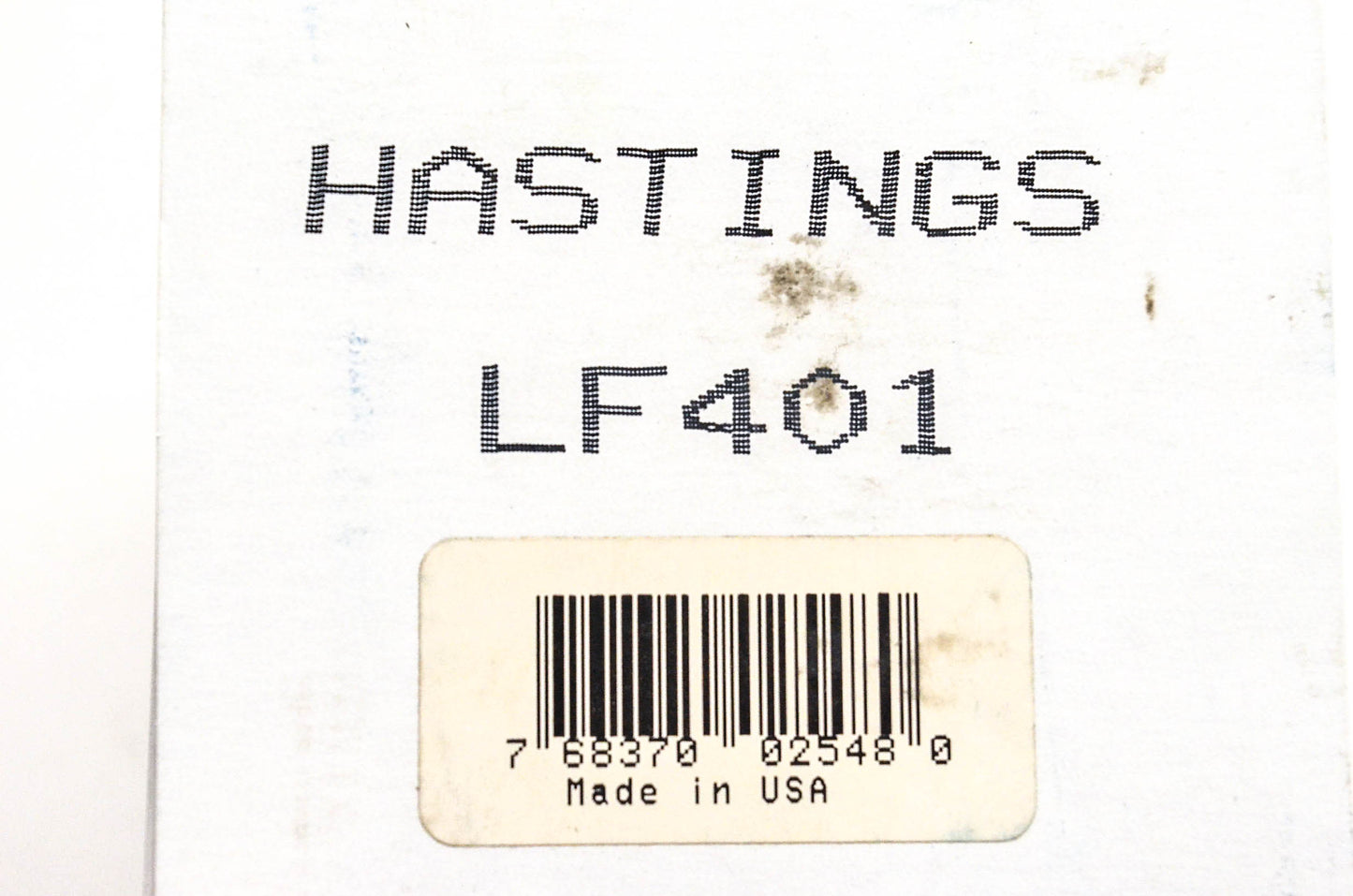 Hastings LF401 Oil Filter NOS