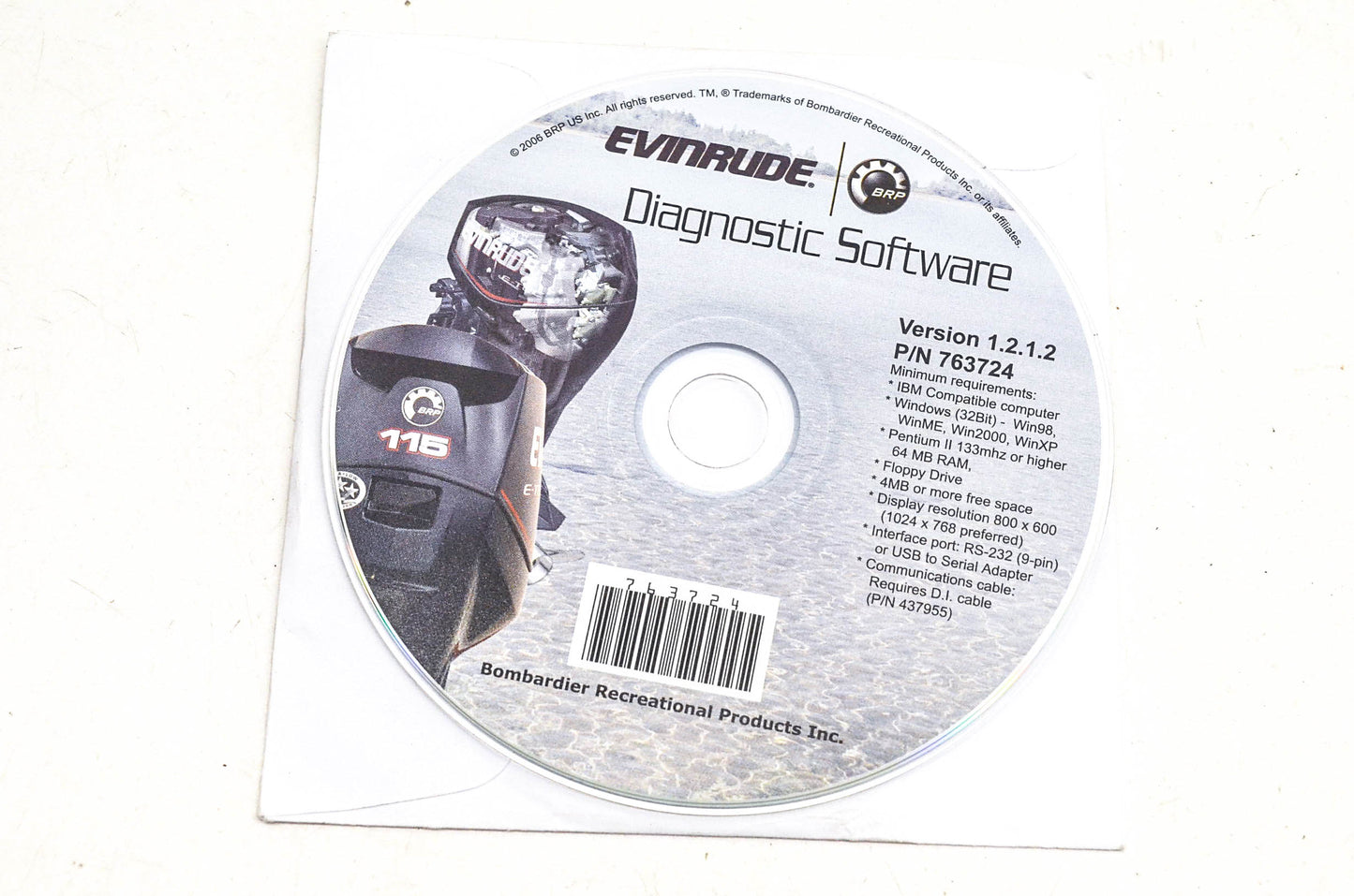 Evinrude 764642 Diagnostic Software Version 1.2.1.2 CDRom