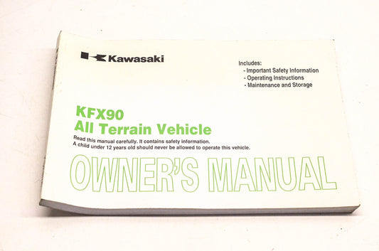 New OEM Kawasaki 99987-1479 KFX90A ATV Owner's Manual NOS
