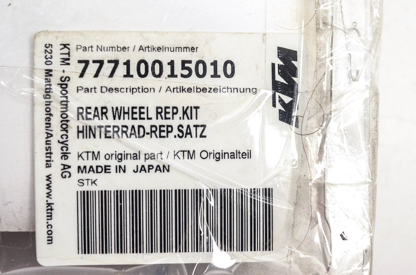 New OEM KTM 77710015010 Rear Wheel Repair Kit NOS