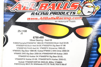 All Balls 6700-488, 25-1108 Wheel Bearing Seal Kit NOS