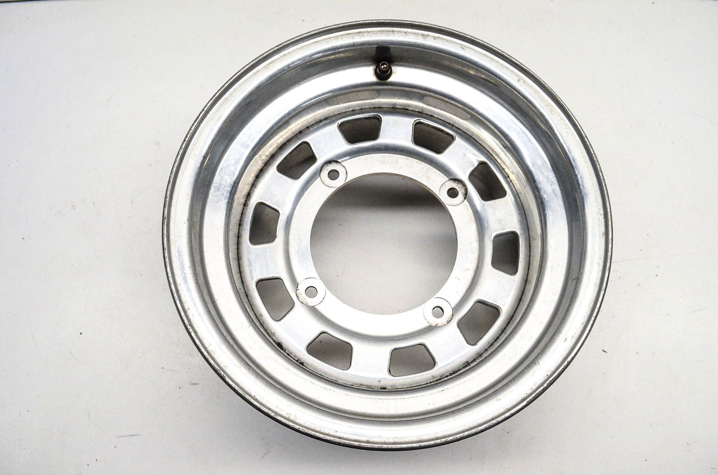 Aftermarket 7x12 Shallow Offset 4 Bolt Silver Front Wheel Rim