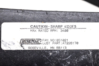 Horton 851021, AT226170, 851001-M Engine Cooling Fan Blade NOS