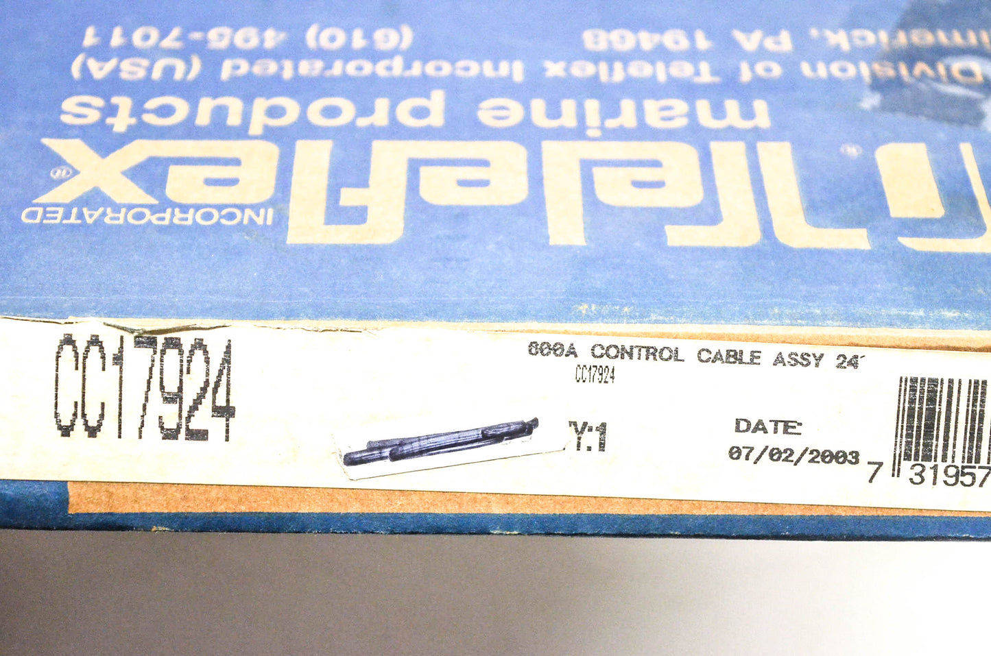 Teleflex CC17924 Control Cable NOS