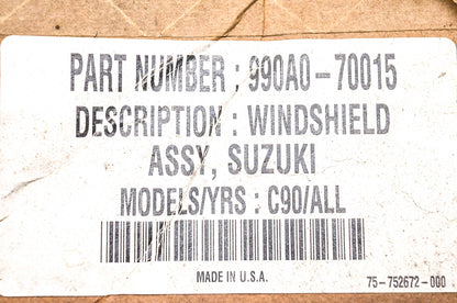 New OEM Suzuki 990A0-70015 Windscreen Assembly Kit NOS