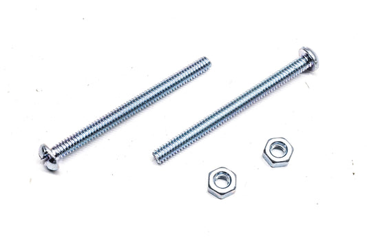 Hillman 491320 Round Slotted/Phillips Screw With Nut 1/4-20x3 Qty 2 NOS