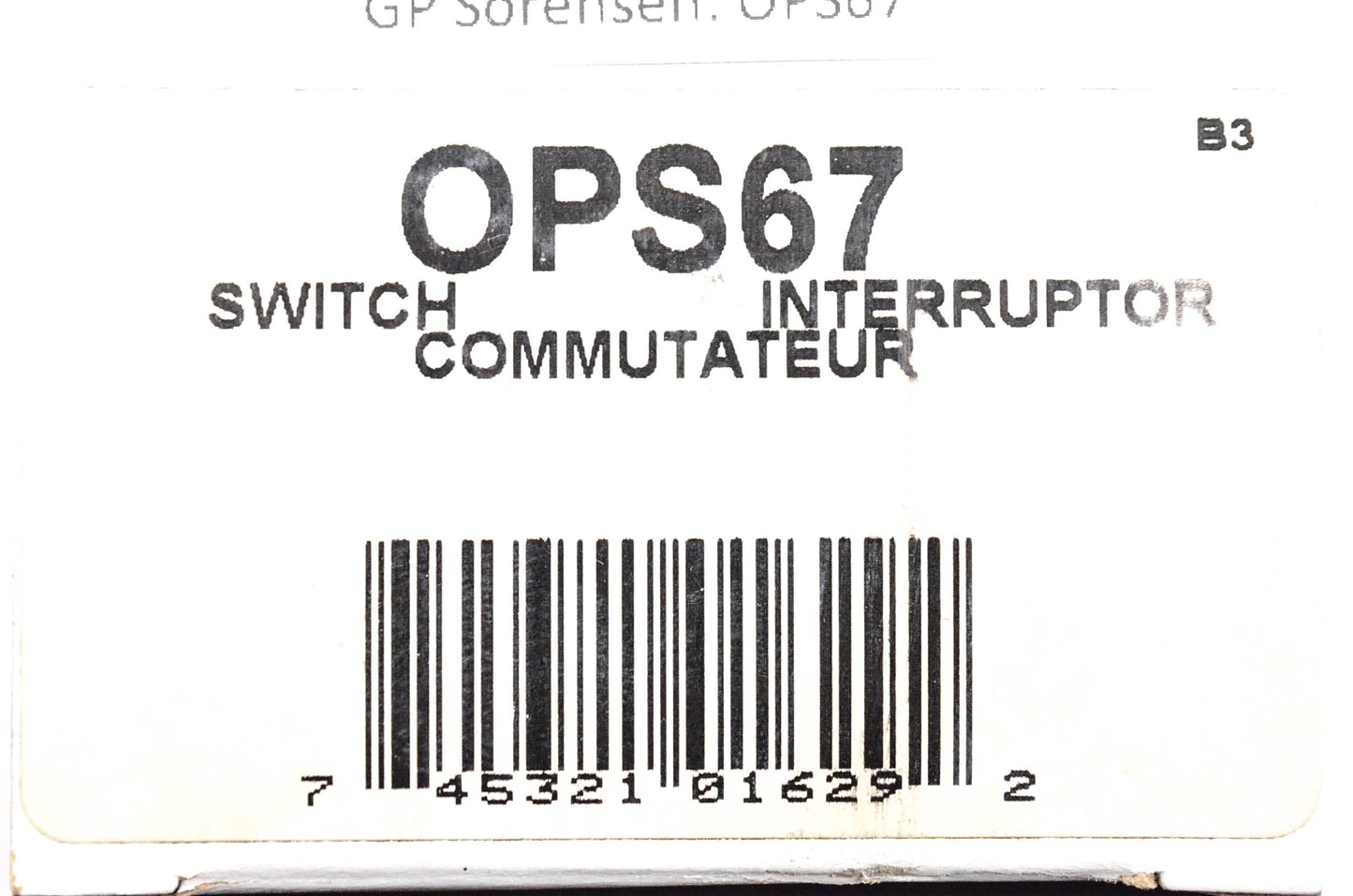 GP Sorensen OPS67 Oil Pressure Switch NOS