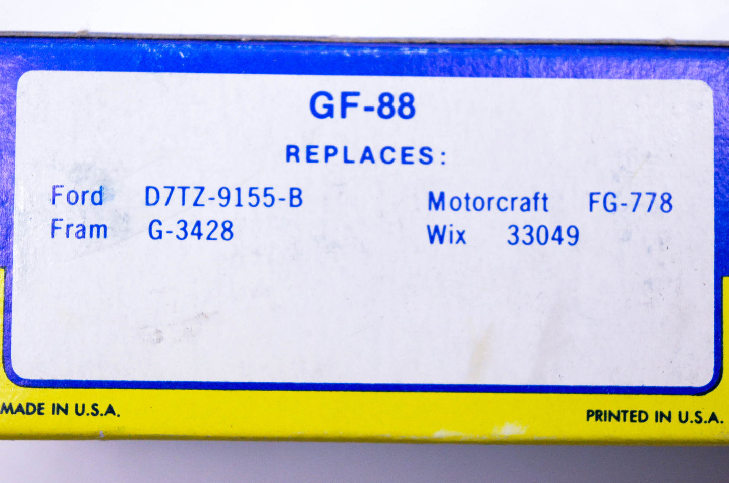 Hastings GF88 Fuel Filter NOS