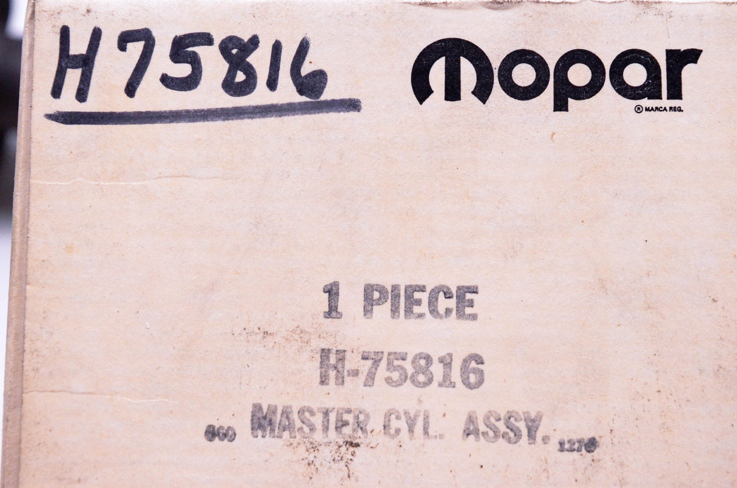 Mopar H-75816, H75816, FD-80558 Wagner Tandem Master Cylinder NOS