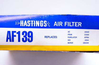 Hastings AF139 Air Filter NOS