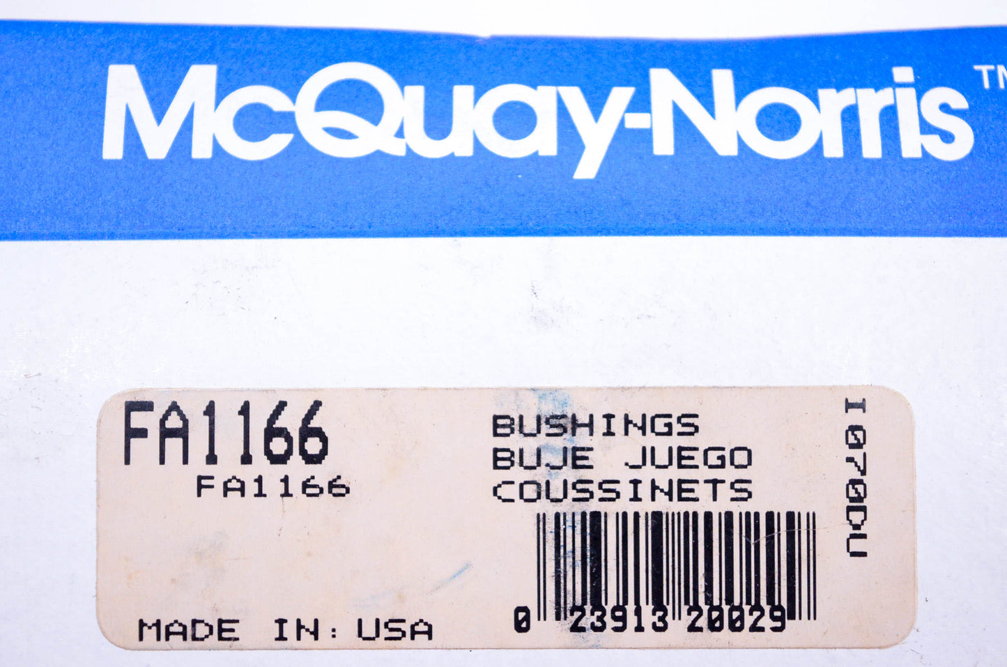 McQuay-Norris FA1166 Sway Bar Bushing Kit NOS