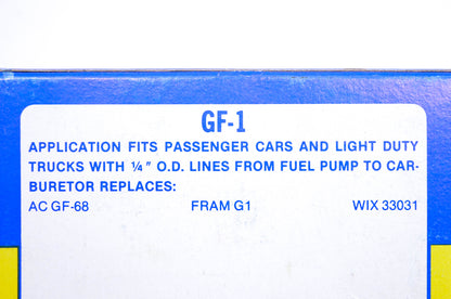 Hastings GF-1, GF1 Fuel Filter Kit NOS