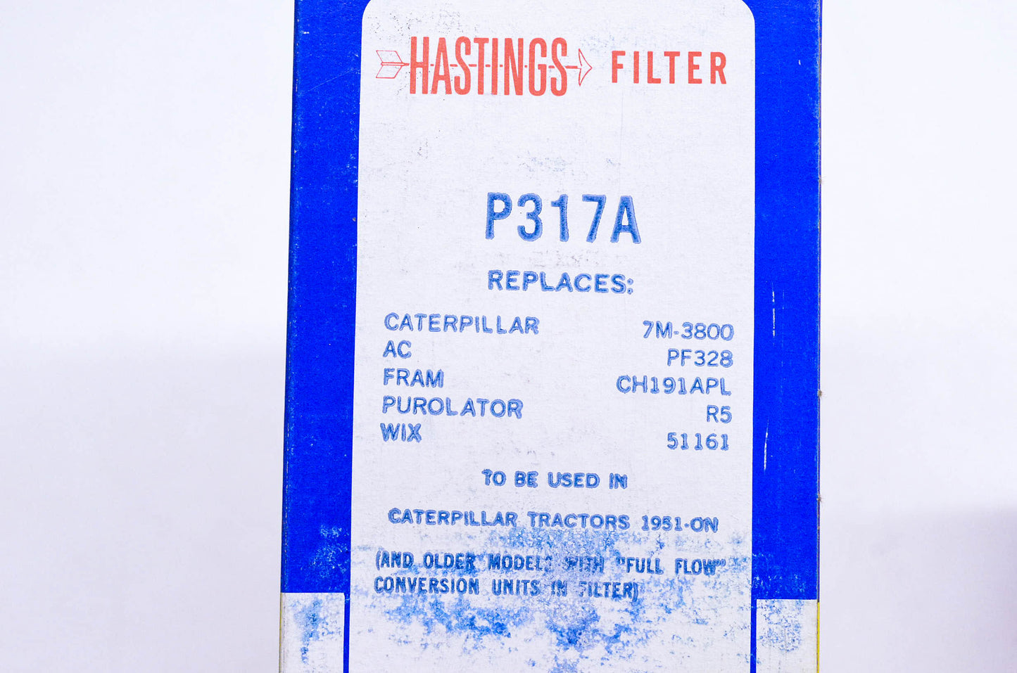 Hastings P317A, LF317, 7M-3800 Fuel Filter Kit NOS