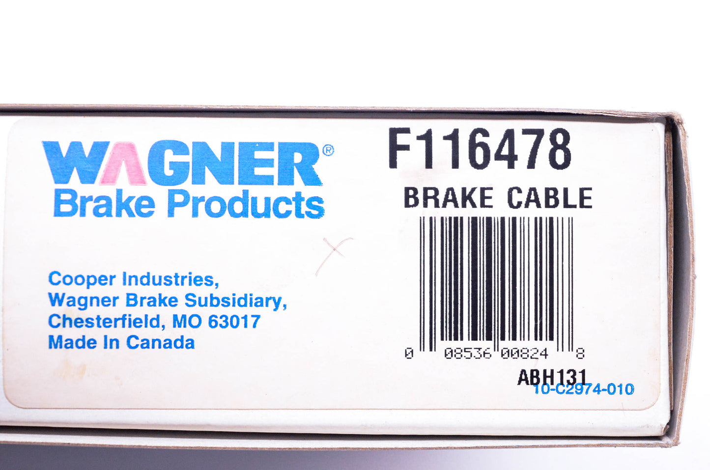 Wagner F116478 Brake Cable NOS