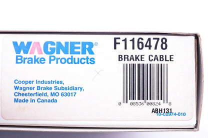Wagner F116478 Brake Cable NOS