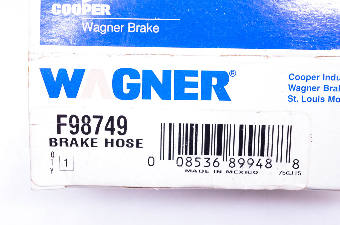 Wagner F98749 Brake Hose NOS