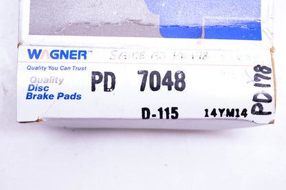 Wagner PD7048, PD178 D-115 Disc Brake Pad Kit NOS