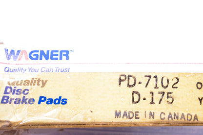 Wagner PD-7102 D-175 Disc Brake Pad Kit NOS