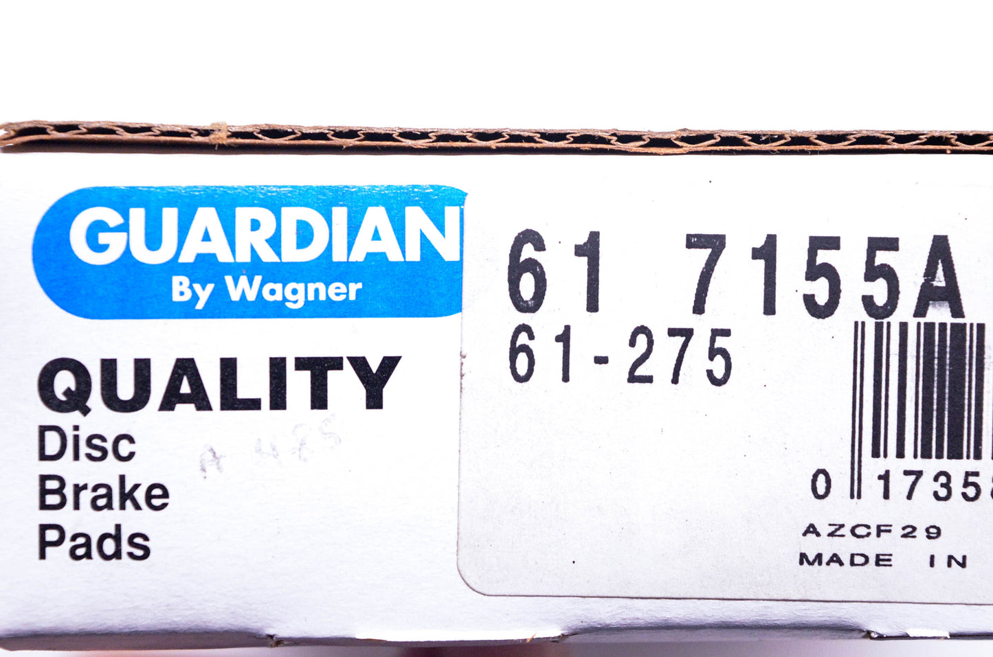 Wagner 61-7155A, 61-275 Disc Brake Pad Kit NOS