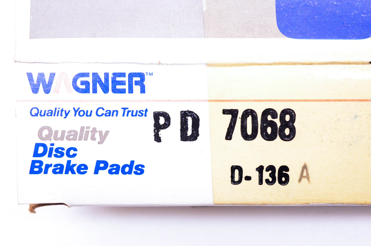 Wagner PD7068 D-136 Disc Brake Pad Kit NOS
