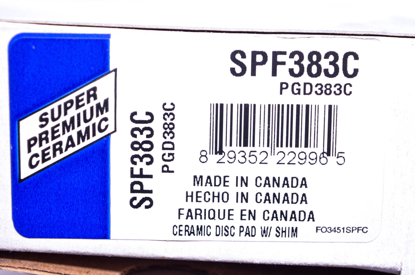 Aimco SPF383C, PDG383C Disc Brake Pad Kit NOS