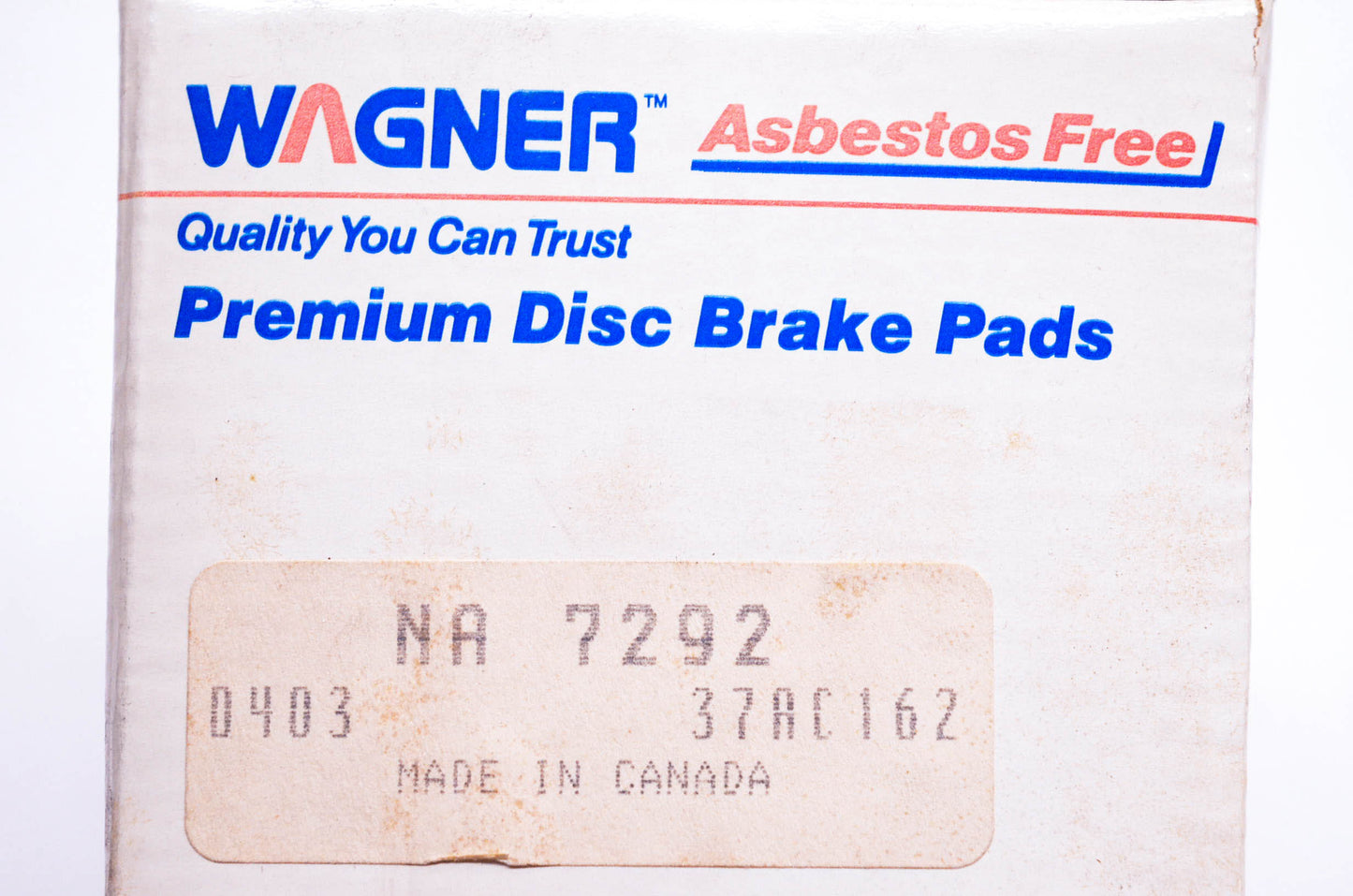 Wagner NA-7292 D-403 Disc Brake Pad Kit NOS