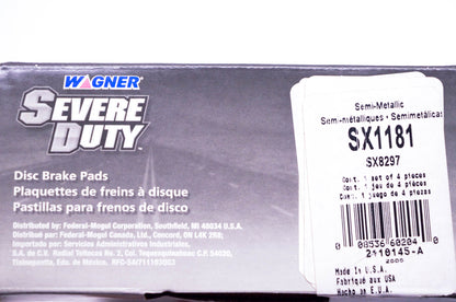 Wagner SX1181, SX8297 Disc Brake Pad Kit NOS