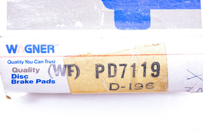 Wagner PD7119 D-196 Disc Brake Pad Kit NOS