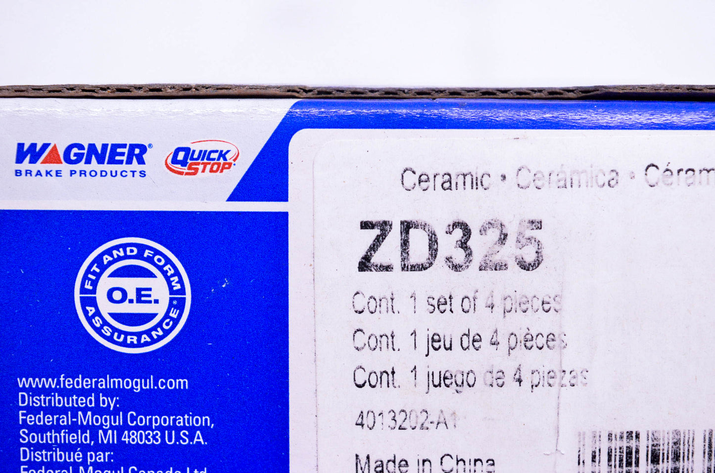 Wagner ZD325 Disc Brake Pad Kit NOS