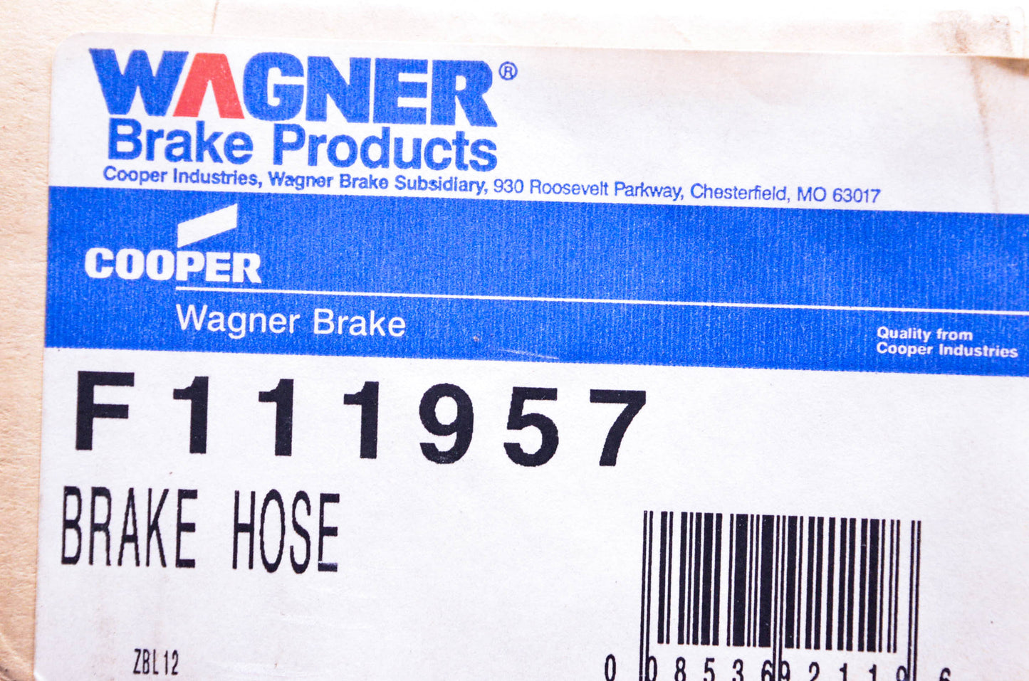 Wagner F111957 Brake Hose NOS