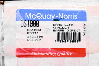 McQuay-Norris DS1000, DS933, LC1169 Drag Link Kit NOS