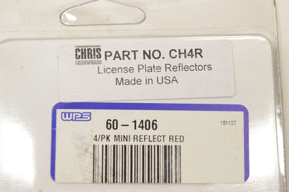 Chris Products CH4R, 60-1406 Red License Plate Reflector Kit NOS
