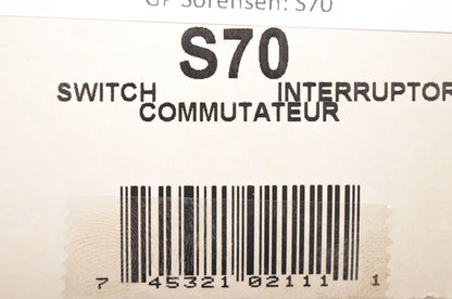 GP Sorensen S70 Switch NOS