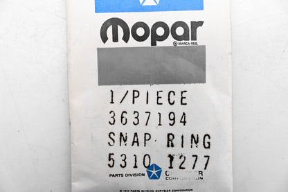 Mopar 3637194 Snap Ring NOS
