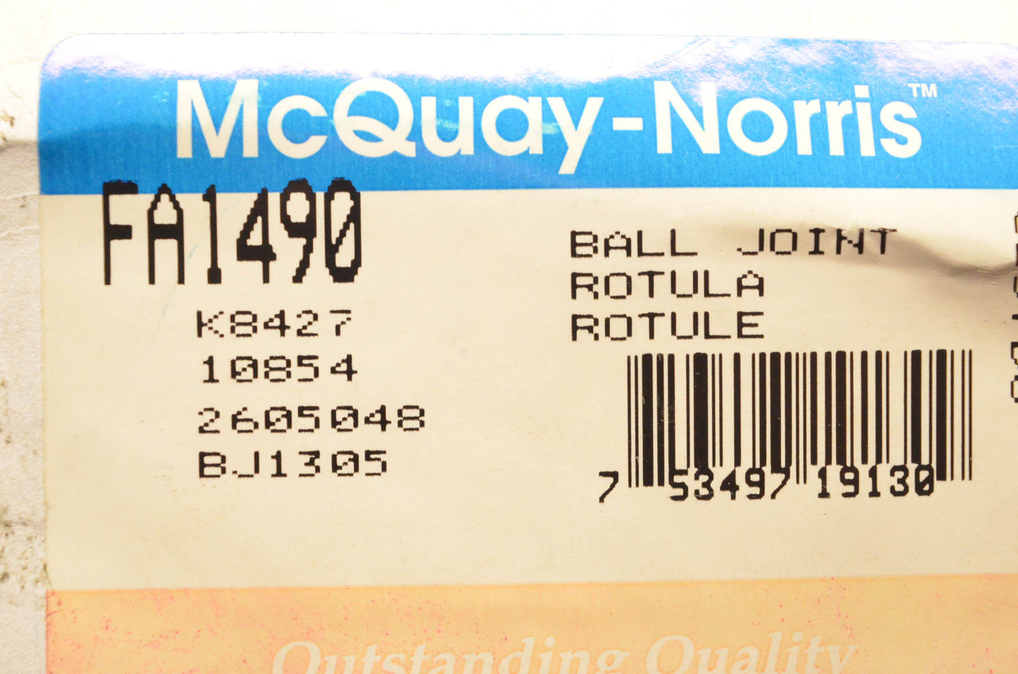 McQuay-Norris FA1490, K8427, 2605048 Suspension Ball Joint Kit NOS