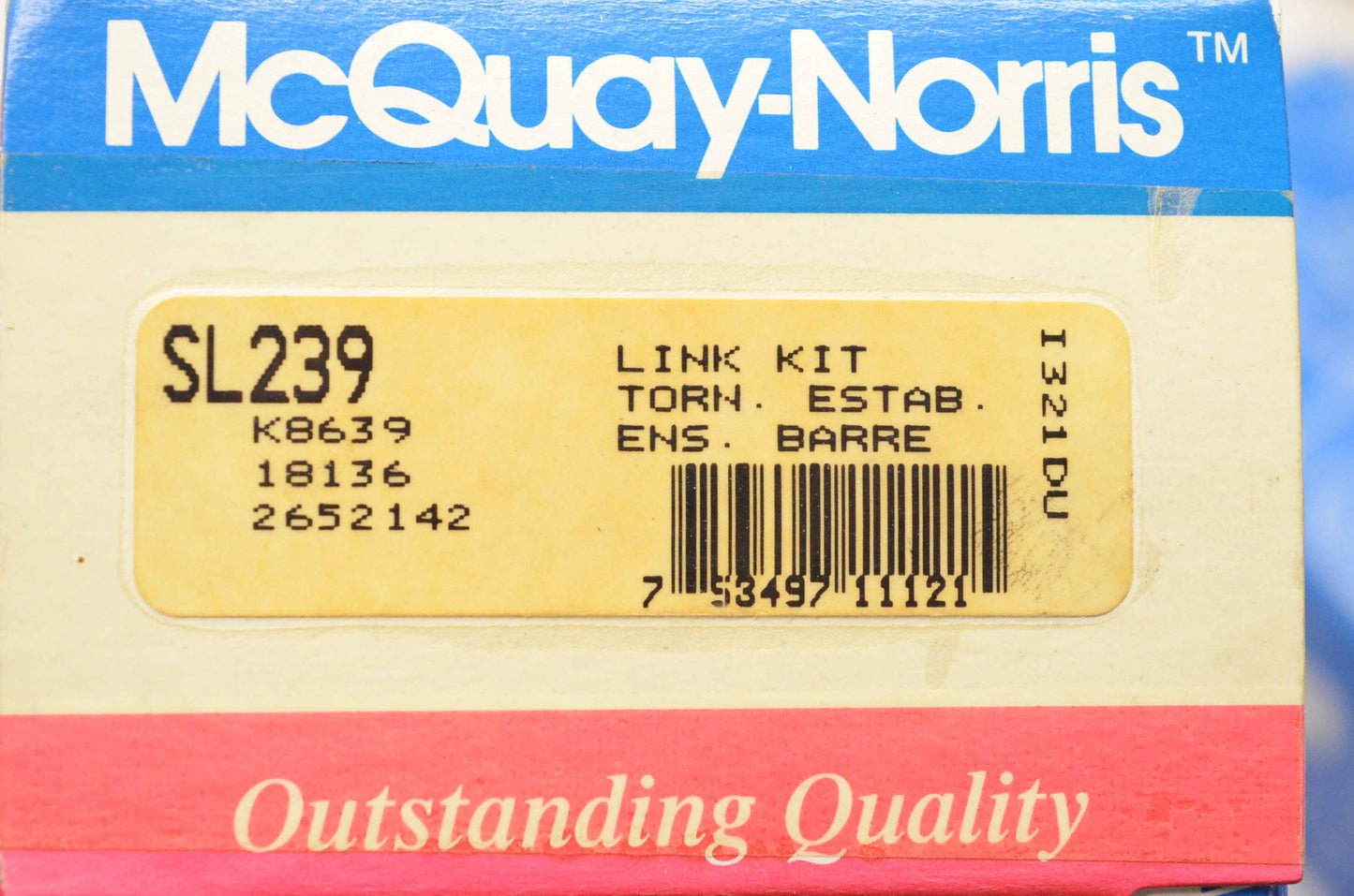 McQuay-Norris SL239, K8639, 2652142 Sway Bar Link Kit NOS