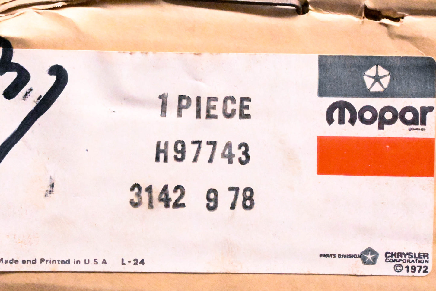 Mopar H97743, H-97743, 5452310Y Master Cylinder Assembly NOS