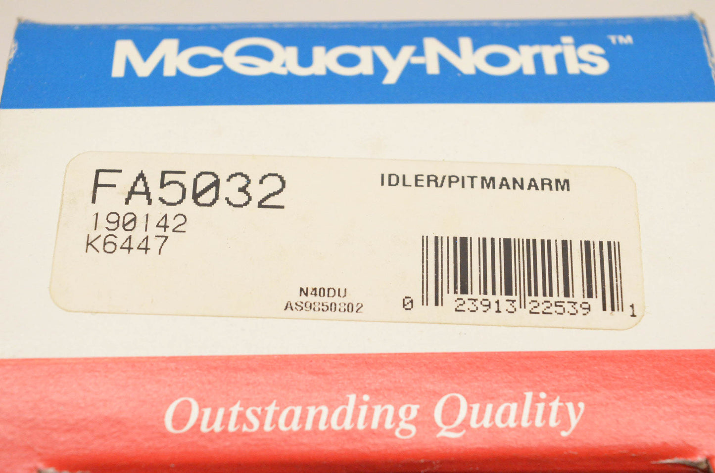 McQuay-Norris FA5032, 190142, K6447 Pitman Arms Idler Kit NOS