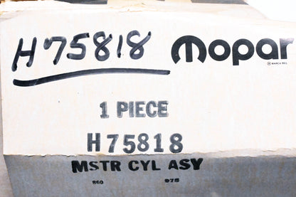 Mopar H75818, H-75818 Master Cylinder Assembly NOS