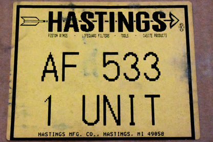 Hastings AF533 Air Filter NOS