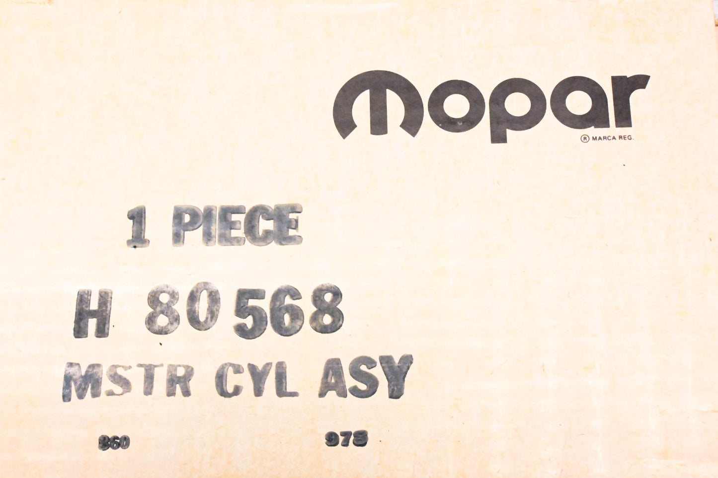 Mopar H80568, H-80568 Master Cylinder Assembly NOS